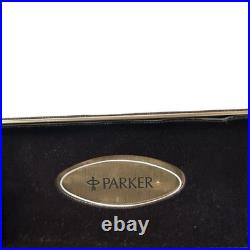 Vtg 1970s Parker 75 Cisele Sterling Silver Fountain Pen Pencil Set 14K Nib Boxed