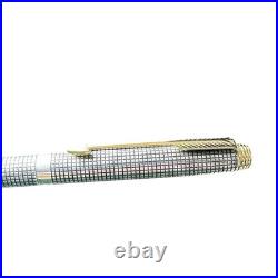 Vtg 1970s Parker 75 Cisele Sterling Silver Fountain Pen Pencil Set 14K Nib Boxed