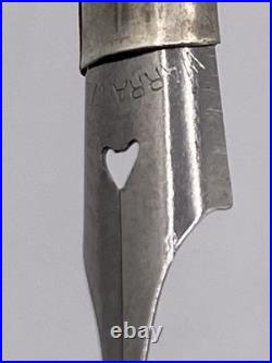 Vtg. 925 Sterling Silver Repousse Dip Pen 6.5 w Warranted M Nib, 9.3g