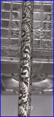 Vtg. 925 Sterling Silver Repousse Dip Pen 6.5 w Warranted M Nib, 9.3g