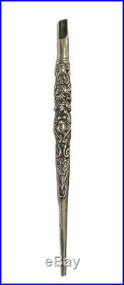 Vtg Art Nouveau Sterling Silver Female Goddess Fine 925 Fountain Dip Pen As Is