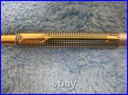 Vtg CLASSIC PARKER STERLING SILVER BALLPOINT PEN USA + Fisher gold refill Mint