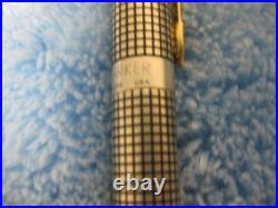 Vtg CLASSIC PARKER STERLING SILVER BALLPOINT PEN USA + Fisher gold refill Mint