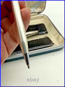 Vtg Cross Sterling Silver Pen Pencil Set PB Engraved