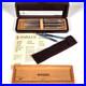 Vtg_Parker_75_Cisele_Sterling_Silver_Fountain_Pen_18K_M_Nib_Ballpoint_Pencil_Set_01_jw