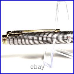 Vtg Parker 75 Cisele Sterling Silver Fountain Pen 18K M Nib Ballpoint Pencil Set