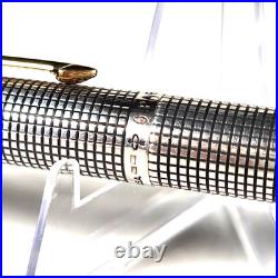 Vtg Parker 75 Cisele Sterling Silver Fountain Pen 18K M Nib Ballpoint Pencil Set