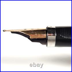 Vtg Parker 75 Cisele Sterling Silver Fountain Pen 18K M Nib Ballpoint Pencil Set