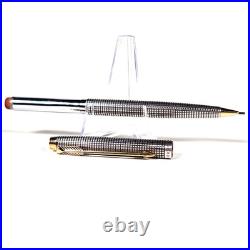 Vtg Parker 75 Cisele Sterling Silver Fountain Pen 18K M Nib Ballpoint Pencil Set