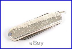 Vtg Tiffany & Co. 18k Gold & Sterling Silver Swiss Army Pocket Knife with Pen