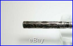 Vtg WATERMAN 412 1/2 SECRETARY Sterling Silver Filigree Overlay Fountain Pen