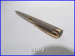 Vtg Waterman France Sterling Gold L'etalon Ballpoint Pen