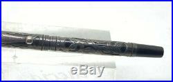 WATERMAN 412 1/2 SECRETARY Sterling Silver Filigree Overlay Fountain Pen with Clip