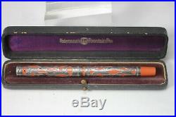 WATERMAN 412 Sterling Silver Overlay CARDINAL Fountain Pen #2 STAR nib NM BOX