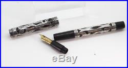 WATERMAN 415 Fountain Pen Eyedropper Sterling Silver Filigree Overlay #5 Nib