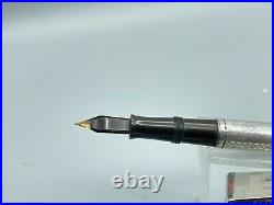 WATERMAN 415 PSF (455) Fountain Pen Sterling Silver GOTHIC Overlay #5 Flex Nib