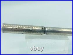 WATERMAN 415 PSF Fountain Pen Sterling Silver GOTHIC Overlay #5 Flex Med Nib