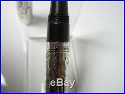 WATERMAN 452 1/2 V Ideal Sterling silver fountain pen flexible M nib