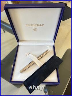 WATERMAN EXCEPTION Fountain pen Sterling Silver M 18K Nib Perfect