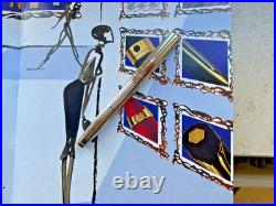 WATERMAN EXCEPTION Fountain pen Sterling Silver M 18K Nib Perfect