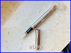 WATERMAN EXCEPTION Fountain pen Sterling Silver M 18K Nib Perfect