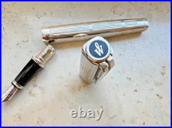 WATERMAN EXCEPTION Fountain pen Sterling Silver M 18K Nib Perfect