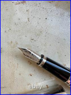 WATERMAN EXCEPTION Fountain pen Sterling Silver M 18K Nib Perfect