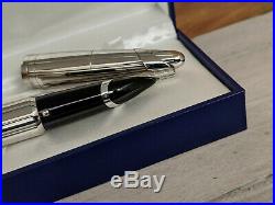 WATERMAN Edson Sterling Silver Limited Edition Fountain Pen, Medium 18K 750 Nib