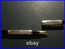 WATERMAN MAN 100 STERLING SILVER Fountain Pen 18K Medium nib Used