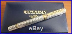 WATERMAN Man 100 GORDON Sterling Silver Fountain Pen 18K FINE nib