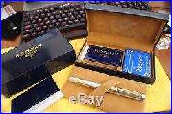 WATERMAN Man 100 GORDON Sterling Silver Fountain Pen Boxed MINT