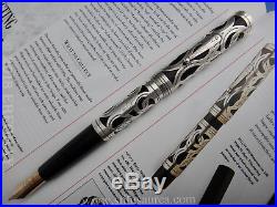 WATERMAN No. 420 Black Hard Rubber Fountain Pen with Sterling Silver Filigree