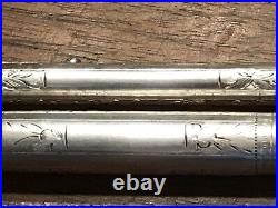 WATERMAN's #454 Sterling Silver FTN Pen & Pencil Set 14K Gold NIB IDEAL
