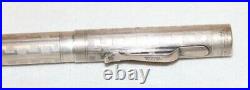 Wahl Fountain Pen, Sterling Silver With Inscribed Geometric Pattern