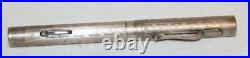 Wahl Fountain Pen, Sterling Silver With Inscribed Geometric Pattern
