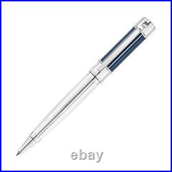 Waldmann Commander 23 Ballpoint Pen in Sterling Silver, Blue Lacquer NEW