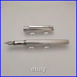 Waldmann Pinstripe Pattern Sterling Silver, Fountain Pen