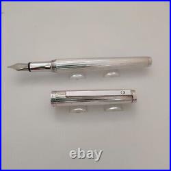 Waldmann Pinstripe Pattern Sterling Silver, Fountain Pen