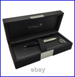 Waldmann Sterling Silver 925 Pocket Model Pen With Black Enamel