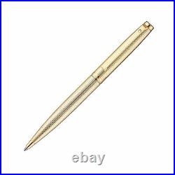 Waldmann Tuscany Ballpoint Pen in Pinstripe Gold-Plated Sterling Silver NEW