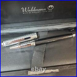 Waldmann Tuscany Sterling Silver Black Roller Pen