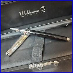Waldmann Tuscany Sterling Silver Black Roller Pen