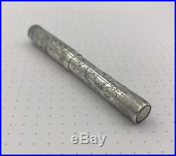Waterman 452 1/2V Fountain Pen Sterling Silver Vine Overlay Gold Flexible Nib