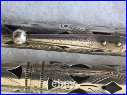 Waterman 452 1/2 Sterling Silver Overlay Fountain Pen & Pencil Set Vintage