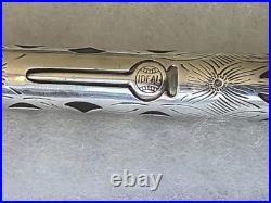Waterman 452 1/2 Sterling Silver Overlay Fountain Pen & Pencil Set Vintage