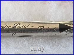 Waterman 452 1/2 Sterling Silver Overlay Fountain Pen & Pencil Set Vintage