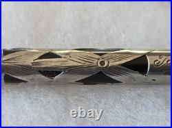 Waterman 452 1/2 Sterling Silver Overlay Fountain Pen & Pencil Set Vintage