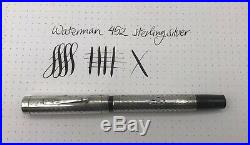Waterman 452 Fountain Pen Super Flexible Gold Nib Sterling Silver