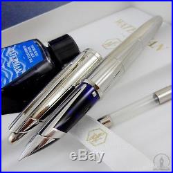 Waterman Edson 2004 Limited Edition Sterling Silver Fountain Pen 18K M Nib