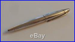 Waterman Edson Le Sterling Silver 18k 750 Nib (f) Fountain Pen